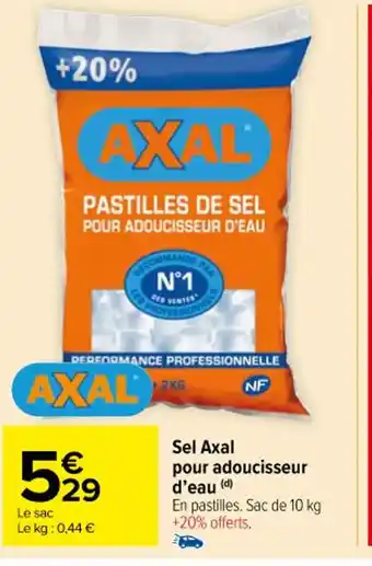 Sel Axal pour adoucisseur d'eau