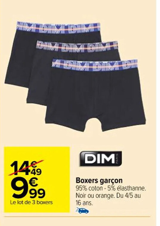 Boxer dim best sale 16 ans