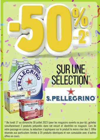 Casino Supermarchés San pellegrino -50% sur le 2e sur une sélection san pellegrino offre