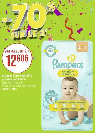 Casino Supermarchés Pampers changes bébé premium protection offre
