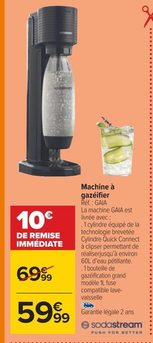 Carrefour Sodastream machine à gazéifier offre