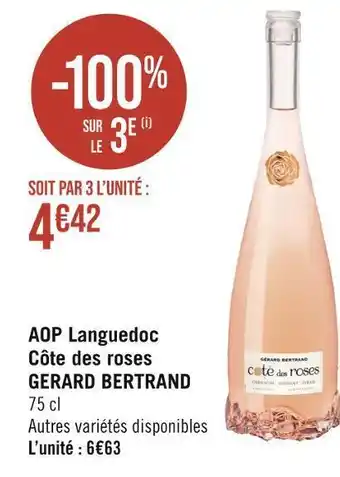 CĂŽte des roses aop languedoc gerard bertrand