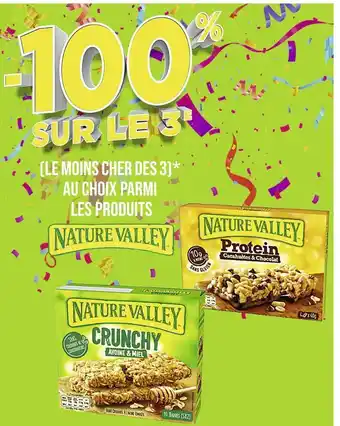 Casino Supermarchés Nature valley -100% sur le 3éme au choix parmi les produits nature valley offre