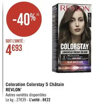 Revlon coloration colorstay 5 chĂątain*