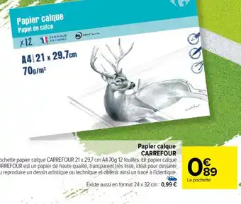 Carrefour Papier calque CARREFOUR offre