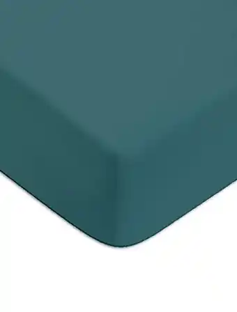KIABI Future home - drap housse en coton 57 fils uni bleu canard offre