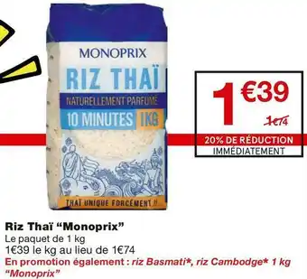 Monoprix Riz Thaï offre
