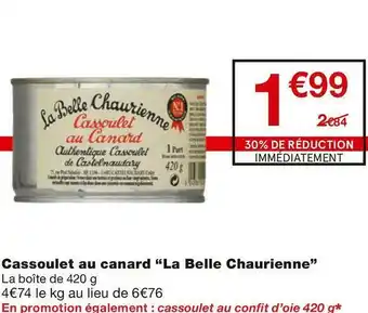Monoprix Cassoulet au canard offre