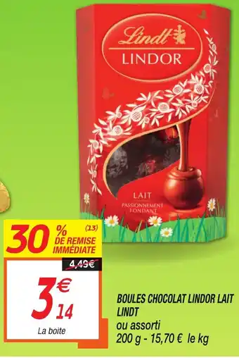 Netto Boules Chocolat Lindor Lait Lindt offre