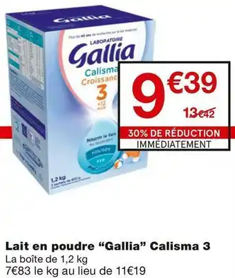 Monoprix Lait en poudre Calisma 3 offre