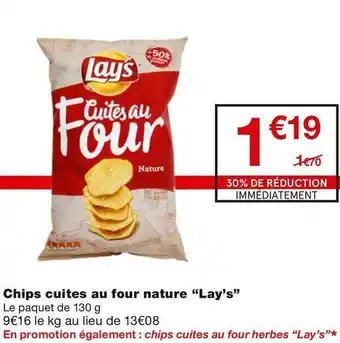 Monoprix Chips cuites au four nature offre