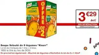 Monoprix Soupe Velouté de 9 légumes offre
