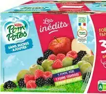 Monoprix Gourdes multivariétés sans sucres ajoutés nature, reine-claude, mûre, framboise offre
