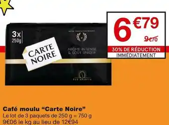 Monoprix Café moulu “Carte Noire” offre