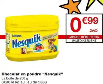 Monoprix Chocolat en poudre “Nesquik” offre