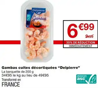 Gambas cuites décortiquées