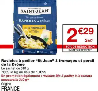 Monoprix Ravioles à poêler 3 fromages et persil de la Drôme offre