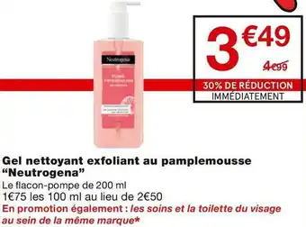 Monoprix Gel nettoyant exfoliant au pamplemousse offre