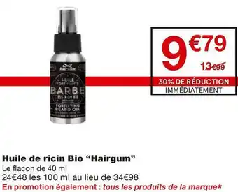 Monoprix Huile de ricin Bio offre