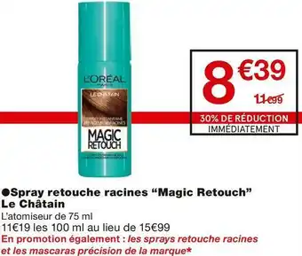 Monoprix Spray retouche racines Le Châtain offre