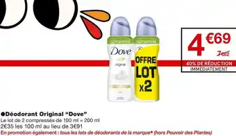 Monoprix Déodorant Original offre
