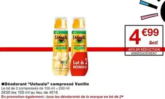 Monoprix Déodorant compressé Vanille offre