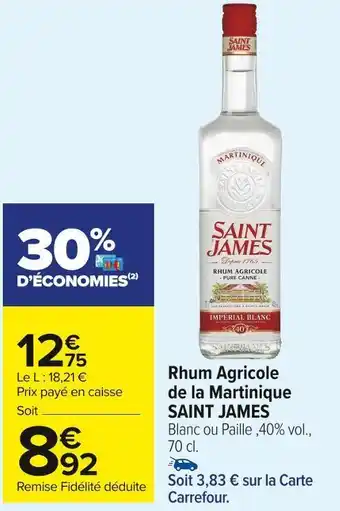 Saint james rhum agricole de la martinique