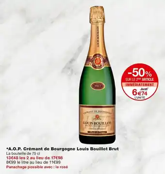 Monoprix A.O.P. Crémant de Bourgogne Brut offre