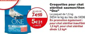 Monoprix Croquettes pour chat stérilisé saumon/thon offre