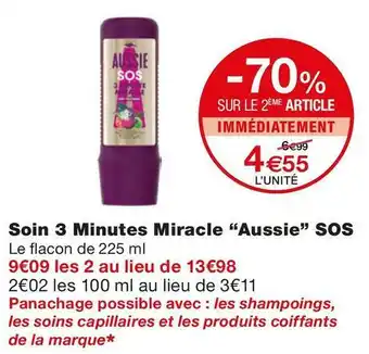 Monoprix Soin 3 Minutes Miracle SOS offre