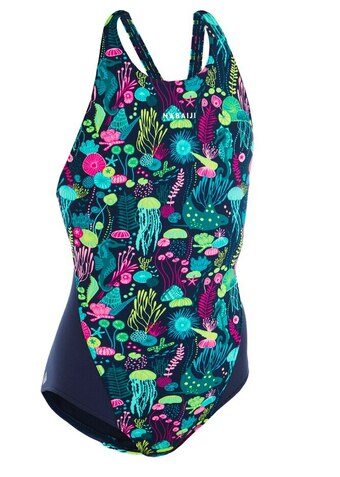 Decathlon Maillot de natation 1 pièce fille KAMIYE PRINT offre