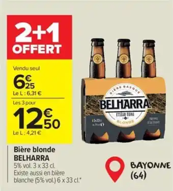 Carrefour Market Bière blonde BELHARRA offre