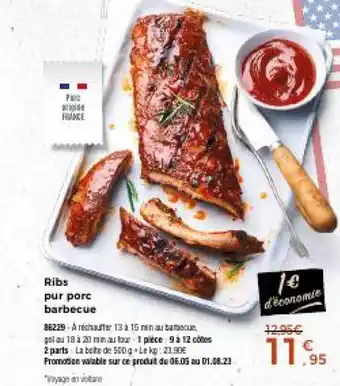 Thiriet Ribs pur porc barbecue offre
