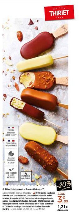 Thiriet 8 Mini batonnets parentheses offre