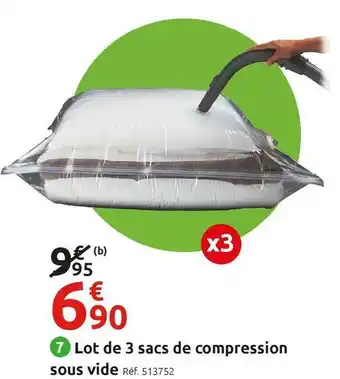 Mr Bricolage Lot de 3 sacs de compression sous vide offre