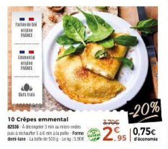 Thiriet 10 Crepes emmental offre
