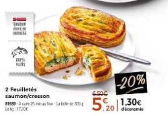 Thiriet 2 Feuilletes saumon/cresson offre