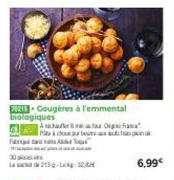 Thiriet Gougères à l'emmental biologiques offre
