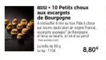 Thiriet 10 Petits choux aux escargots de Bourgogne offre