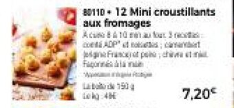 Thiriet 12 Mini croustillants aux fromages offre