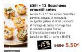 12 Bouchées croustillantes