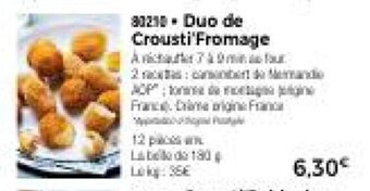 Thiriet Duo de Crousti'Fromage offre