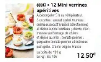 Thiriet 12 Mini verrines apéritives offre
