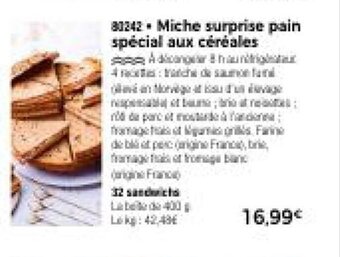 Thiriet Miche surprise pain spécial aux céréales offre