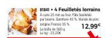 Thiriet 4 feuilletes lorrains offre