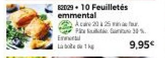 Thiriet 10 Feuilletés emmental offre