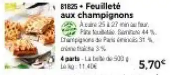 Thiriet Feuilletė aux champignons offre