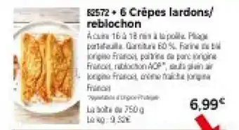 Thiriet 6 Crépes lardons/reblochon offre
