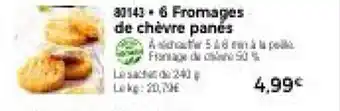 Thiriet 6 Fromages de chèvre panés offre