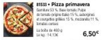 Thiriet Pizza primavera offre